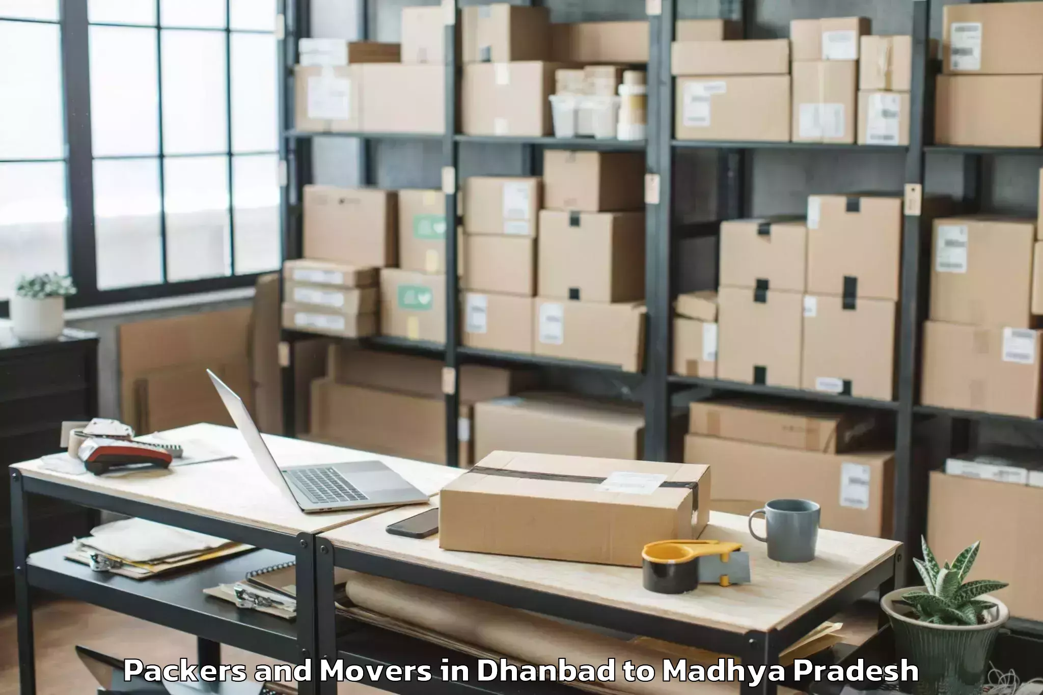 Trusted Dhanbad to Lashkar Packers And Movers